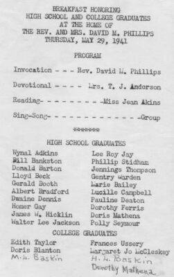Graduation program