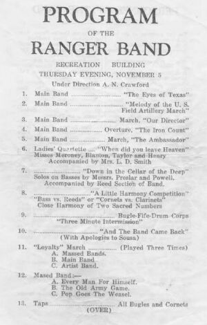 Program of the Ranger Band