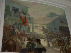 Murial in Old Post Office in McKinney