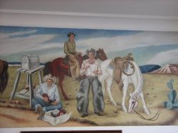 Mural in Post Office at Giddings