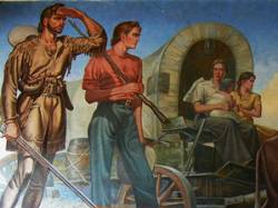 Mural in Post Office at Mart